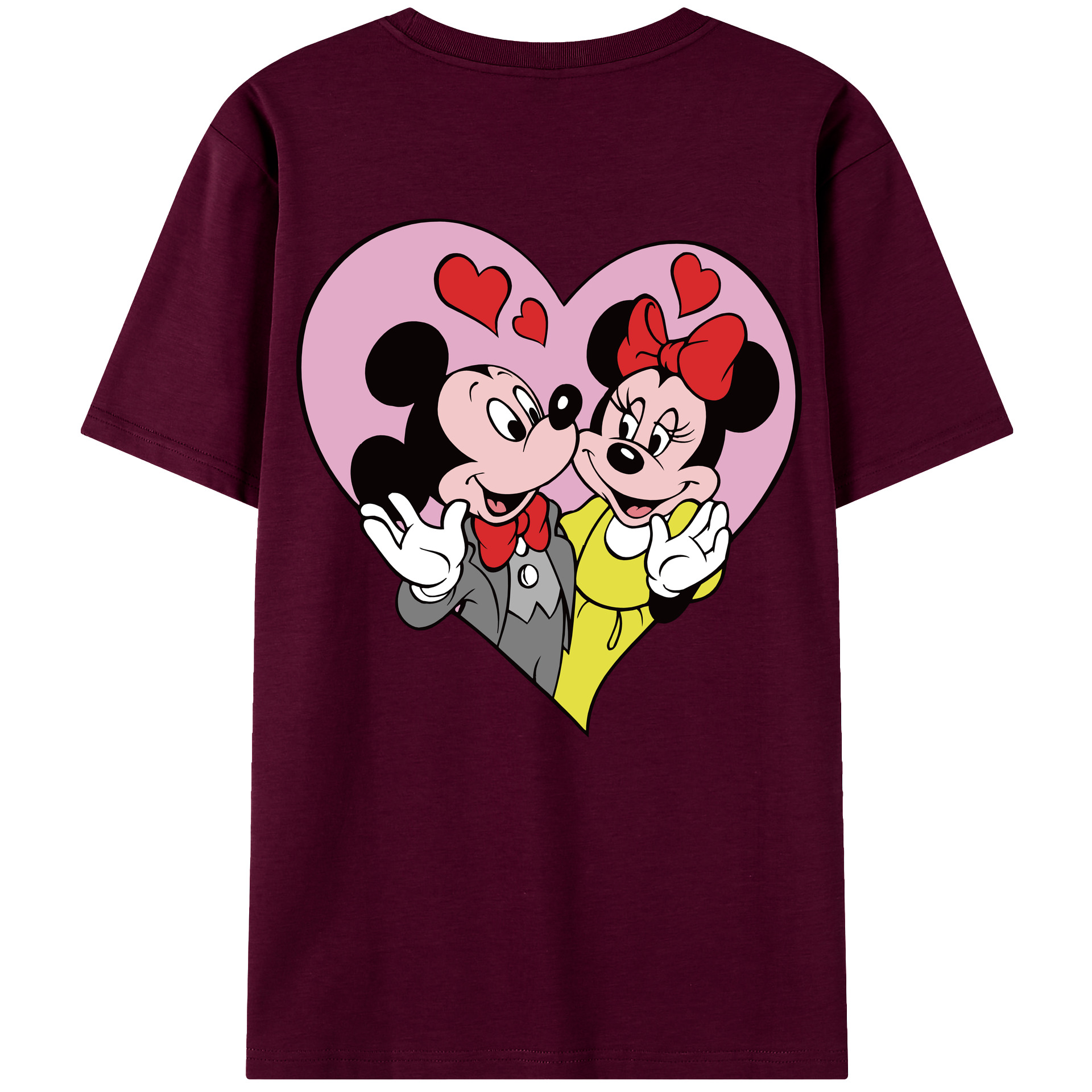 （画像用） ミッキーマウス Mickey Mouse レディース半袖Tシャツ(バックプリント)